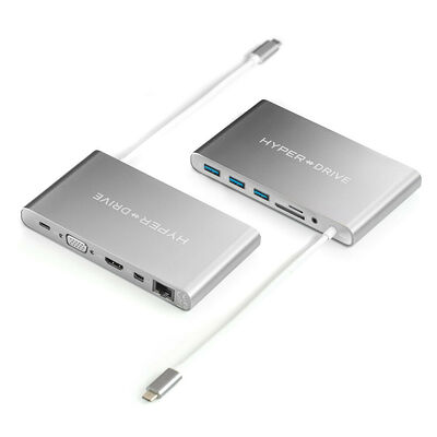 HyperDrive Hub Ultimate USB-C MacBook & PC Gris Sideral