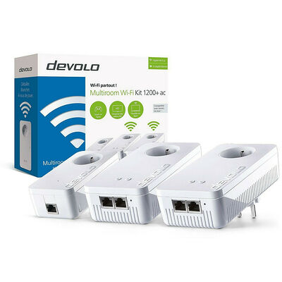 Pack de 3 adaptateurs CPL Devolo Multiroom Wi-Fi Kit 1200+ ac