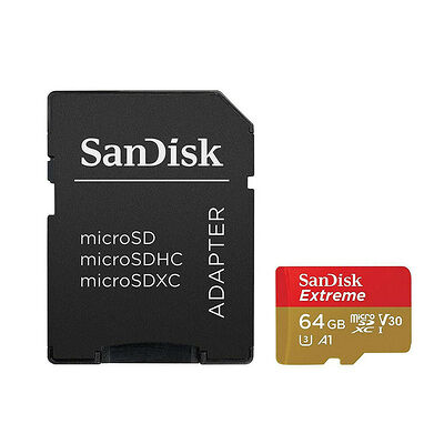 SanDisk Extreme - Micro SDXC - UHS-I V30 A1 - 64 Go