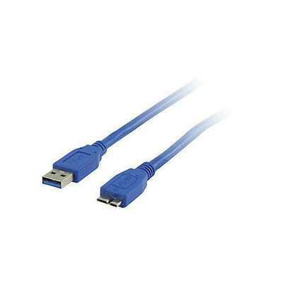 Câble USB 3.0 Type A / Micro USB Type B - 3 mètres - Bleu