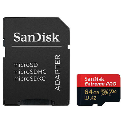 SanDisk Extreme Pro - Micro SDXC - UHS-I V30 A2 - 64 Go