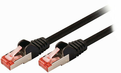 Câble ethernet RJ45 CAT6 S/FTP - Noir - 1 mètre - Nedis (image:2)