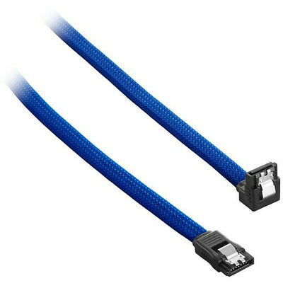 Câble SATA gainé à angle droit CableMod ModMesh - 60 cm - Bleu
