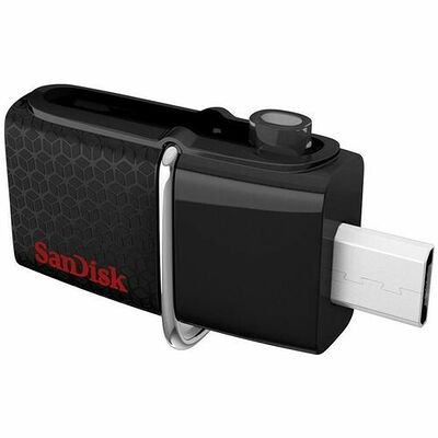 Clé USB 3.0 OTG SanDisk Dual Ultra, 64 Go, Noire