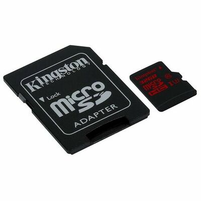Carte Mémoire Micro SDHC Kingston SDCA3, 32 Go, Classe U3 + Adaptateur SD