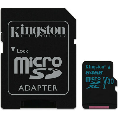 Kingston Canvas Go! - Micro SDXC - UHS-I V30 - 64 Go