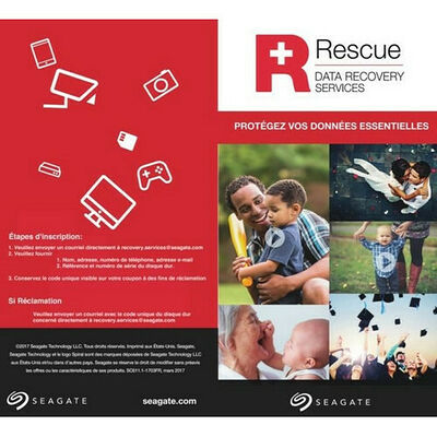 Forfait de 3 ans de récupération des données, Seagate Rescue