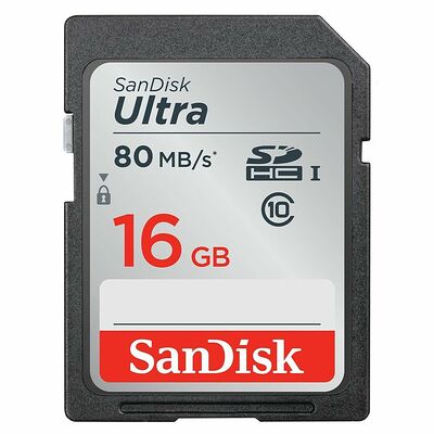 Carte Mémoire SDHC Sandisk Ultra 16 Go - Classe 10