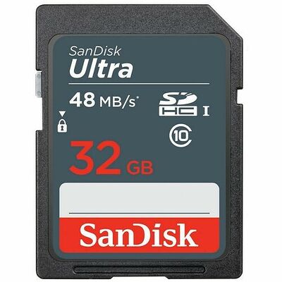Carte Mémoire SDHC UHS-I Sandisk Ultra, 32 Go, Classe 10