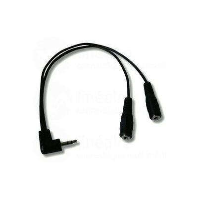 Câble audio Jack 3.5 Noir - 0.20 mètre