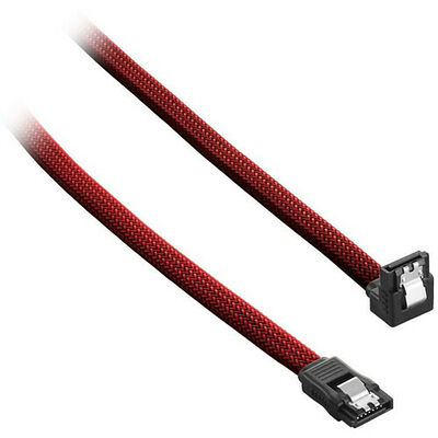 Câble SATA gainé à angle droit CableMod ModMesh - 60 cm - Rouge sang