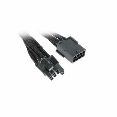 Câble rallonge gainé PCI-E 6+2 broches BitFenix Alchemy - 45 cm - Noir/Noir