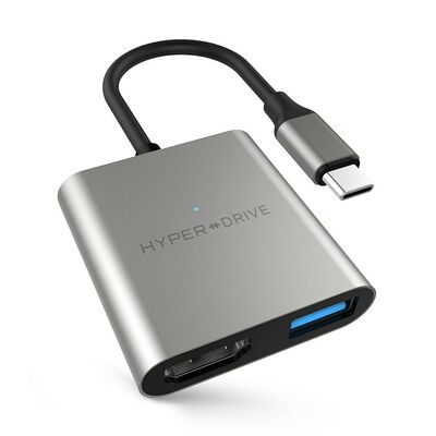 HyperDrive Hub USB-C 3 en 1 - Gris sidéral