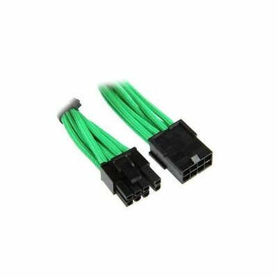 Câble rallonge gainé PCI-E 6+2 broches BitFenix Alchemy, 45 cm, Vert/Noir