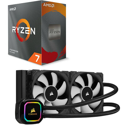 AMD Ryzen 7 3800XT (3.9 GHz) + Corsair iCue H100i RGB PRO XT - 240 mm