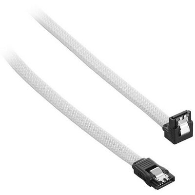 Câble SATA gainé à angle droit CableMod ModMesh - 30 cm - Blanc