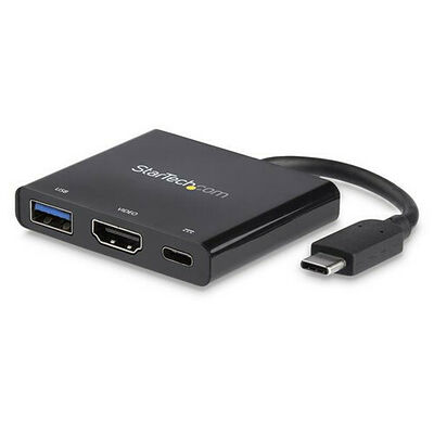 Adaptateur USB-C vers HDMI + USB 3.0 - Noir - Startech