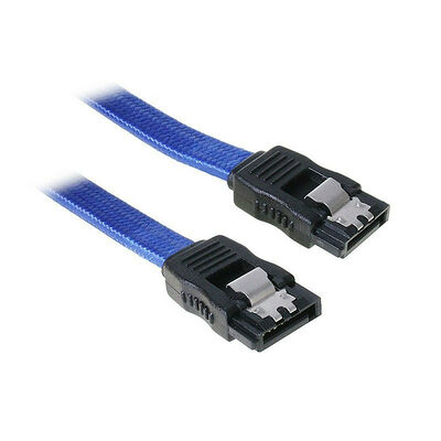 Câble SATA gainé à verrouillage BitFenix Alchemy - 75 cm - Bleu/Noir