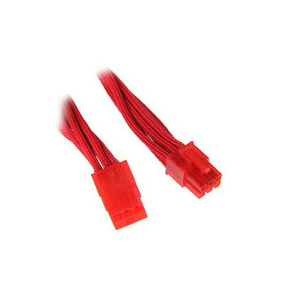 Câble rallonge gainé PCI-E 6 broches BitFenix Alchemy, 45 cm, Rouge/Rouge