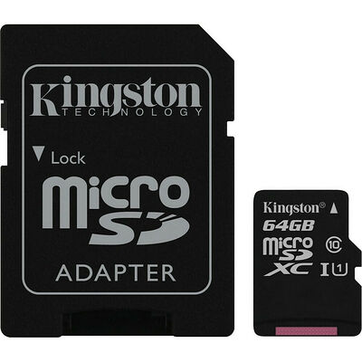 Carte Mémoire Micro SDXC UHS-I Kingston SDCS - 64 Go - Classe 10