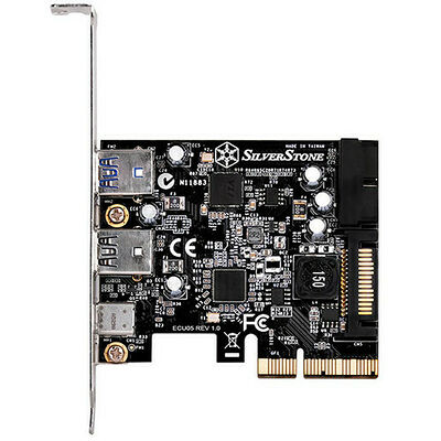 Carte contrôleur USB 3.1 / USB 3.0 - 3 ports - PCI-Express - Silverstone