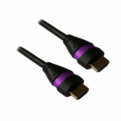 Câble HDMI 1.4 Noir/Violet - 1.5 mètre