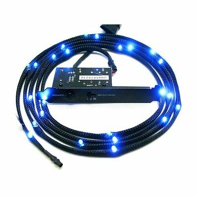 Câble LED gainé, 24 LED, 2m, Bleu, NZXT