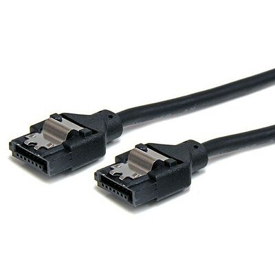 Câble SATA rond à verrouillage - 15 cm - Noir - Startech