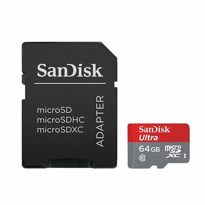 Carte Micro SD 64 Go Avec Adaptateur - Compatible Motorola Moto E Et Autres