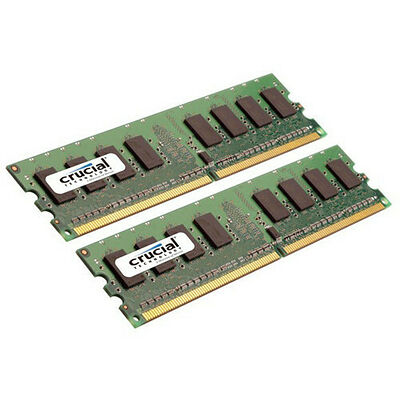 DDR2 Crucial - 2 Go (2 x 1 Go) 800 MHz - CAS 6