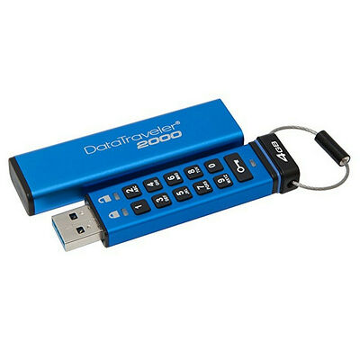 Clé USB 3.1 Type A Kingston DataTraveler 2000, 4 Go, Bleue