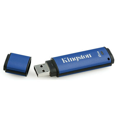 Clé USB 3.0 Kingston DataTraveler Vault Privacy, 8 Go, Bleue