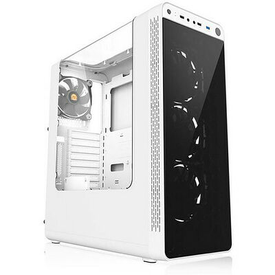 Thermaltake View 27, Blanc + 4 ventilateurs Riing, 120 mm (LED Blanches)