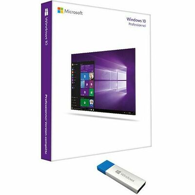 Microsoft Windows 10 Professionnel, 32/64 bits - Version Clé USB