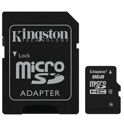Carte mémoire Micro SDHC - 8 Go - Classe 4 - Kingston