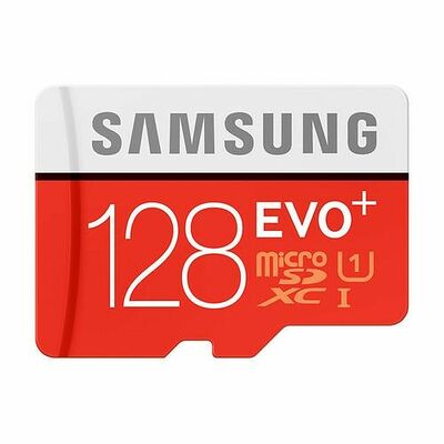 Carte Mémoire Micro SDXC EVO+ Samsung, 128 Go, Classe 10 + Adaptateur SD