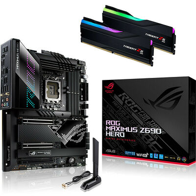 ASUS ROG MAXIMUS Z690 HERO + DDR5 Trident Z5 RGB Noir 32 Go 6000 MHz CAS 40