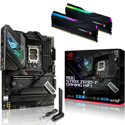 ASUS ROG Z690-F GAMING WIFI + DDR5 Trident Z5 RGB Noir 32 Go 6000 MHz CAS 36