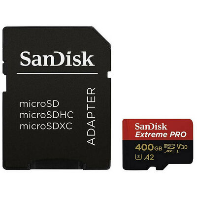 SanDisk Extreme Pro - Micro SDXC - UHS-I U3 A2 V30 - 400 Go