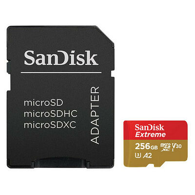 SanDisk Extreme - Micro SDXC - UHS-I U3 A2 V30 - 256 Go