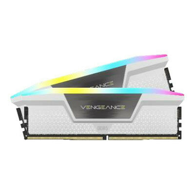 DDR5 Corsair Vengeance RGB Blanc - 32 Go (2 x 16 Go) 6400 MHz - CAS 36