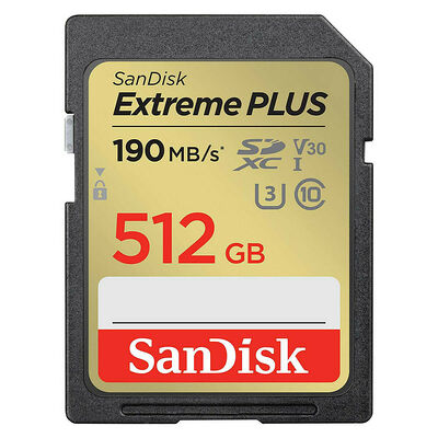 SanDisk Extreme Plus - SDXC - UHS-I U3 V30 - 512 Go