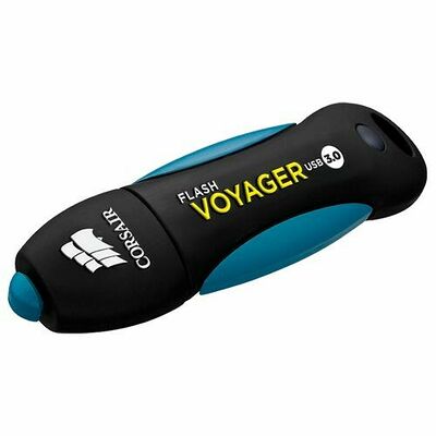 Clé USB 3.0 Corsair Flash Voyager, 64 Go, Noir et Turquoise, Reconditionnée*