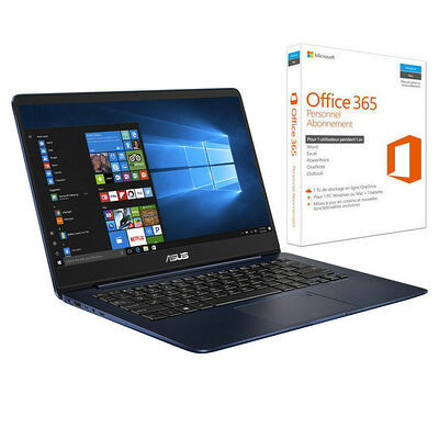 Asus ZenBook+ (UX430-78512) Bleu + Microsoft Office 365 Personnel (1 an)