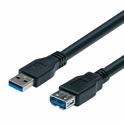 Rallonge USB 3.0 Type A - Mâle/Femelle - Noir - 1.50 mètre - Akasa