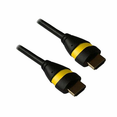Câble HDMI 1.4 Noir et Jaune - 10 mètres