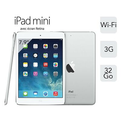 Apple iPad Mini Retina Argent WiFi / 4G 32 Go, 7.9" Retina