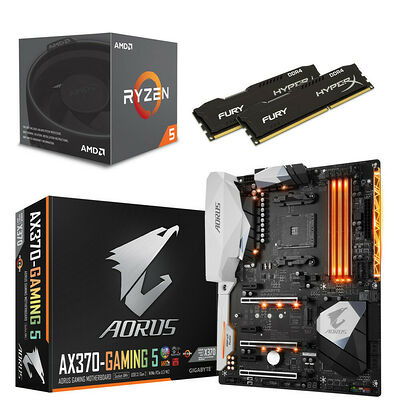 Kit d'évo AMD Ryzen 5 1500X (3.5 GHz) + Gigabyte Aorus AX370-Gaming 5 + 8 Go