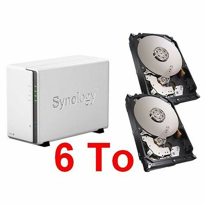 Synology DS215j + 2 x Seagate NAS HDD, 3 To