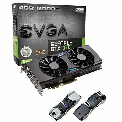 EVGA GeForce GTX 970 SSC GAMING ACX 2.0+, 4 Go + Pont SLI offert !